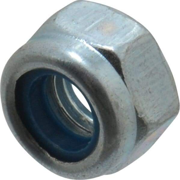 Value Collection - M5x0.80 Metric Coarse Grade 8 Hex Lock Nut with Nylon Insert - 5mm High, Zinc-Plated Finish - All Tool & Supply