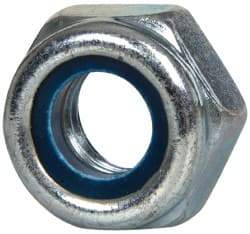 Value Collection - M10x1.50 Metric Coarse Grade 8 Hex Lock Nut with Nylon Insert - 10mm High, Zinc-Plated Finish - All Tool & Supply