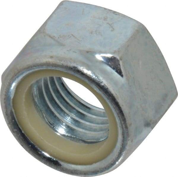 Value Collection - M24x3.00 Metric Coarse Grade 8 Hex Lock Nut with Nylon Insert - 24mm High, Zinc-Plated Finish - All Tool & Supply