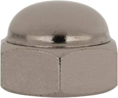 Value Collection - 1/2-13" UNC, 3/4" Width Across Flats, Nickel Plated, Steel Acorn Nut - 9/16" Overall Height, Grade 2 - All Tool & Supply