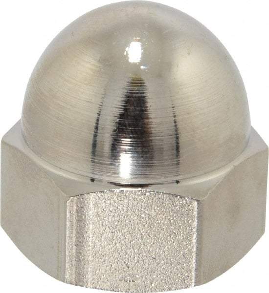 Value Collection - 3/4-10" UNC, 1/16" Width Across Flats, Nickel Plated, Steel Acorn Nut - 1" Overall Height, Grade 2 - All Tool & Supply