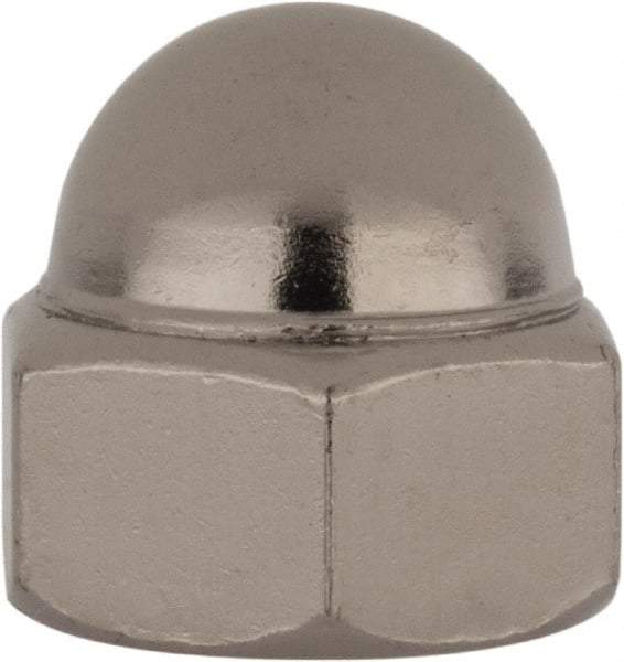 Value Collection - 7/16-20" UNF, 5/8" Width Across Flats, Nickel Plated, Steel Acorn Nut - 11/16" Overall Height, Grade 2 - All Tool & Supply