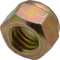 Value Collection - 5/16-18 UNC Grade 8 Hex Lock Nut with Nylon Insert - 1/2" Width Across Flats, 23/64" High, Zinc Yellow Dichromate Finish - All Tool & Supply