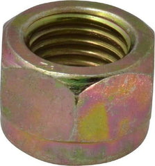 Value Collection - 7/16-20 UNF Grade 8 Hex Lock Nut with Nylon Insert - 11/16" Width Across Flats, 15/32" High, Zinc Yellow Dichromate Finish - All Tool & Supply