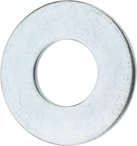 Value Collection - 1-1/8" Screw, Steel USS Flat Washer - 1-1/4" ID x 2-3/4" OD, 0.136" Thick, Zinc-Plated Finish - All Tool & Supply