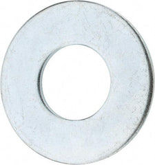 Value Collection - 1-1/8" Screw, Steel USS Flat Washer - 1-1/4" ID x 2-3/4" OD, 0.136" Thick, Zinc-Plated Finish - All Tool & Supply