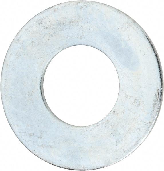 Value Collection - 2" Screw, Steel USS Flat Washer - 2-1/8" ID x 4-1/2" OD, 0.153" Thick, Zinc-Plated Finish - All Tool & Supply