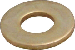 Value Collection - #10 Screw, Grade 8 Steel USS Flat Washer - 1/4" ID 3/64" Thick, Zinc Yellow Dichromate Finish - All Tool & Supply