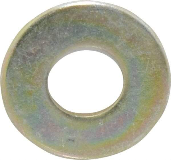 Value Collection - 3/8" Screw, Grade 8 Steel USS Flat Washer - 7/16" ID x 1" OD, 5/64" Thick, Zinc Yellow Dichromate Finish - All Tool & Supply