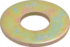 Value Collection - 1/2" Screw, Grade 8 Steel USS Flat Washer - 9/16" ID x 1-3/8" OD, 7/64" Thick, Zinc Yellow Dichromate Finish - All Tool & Supply