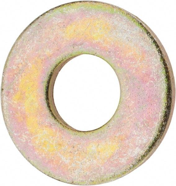 Value Collection - 3/4" Screw, Grade 8 Steel USS Flat Washer - 13/16" ID x 2" OD, 5/32" Thick, Zinc Yellow Dichromate Finish - All Tool & Supply