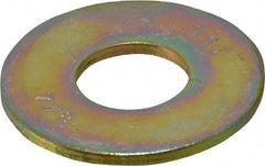 Value Collection - 7/8" Screw, Grade 8 Steel USS Flat Washer - 15/16" ID x 2-1/4" OD, 11/64" Thick, Zinc Yellow Dichromate Finish - All Tool & Supply