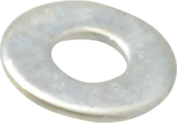 Value Collection - #2 Screw, Steel SAE Flat Washer - 3/32" ID x 7/32" OD, 1/64" Thick, Zinc-Plated Finish - All Tool & Supply