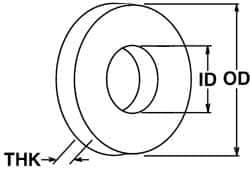 Value Collection - M30 Screw, Grade 18-8 Stainless Steel Standard Flat Washer - 31mm ID x 56mm OD, Plain Finish - All Tool & Supply