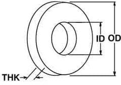 Value Collection - M33 Screw, Grade 316 Stainless Steel Standard Flat Washer - 34mm ID x 60mm OD, Plain Finish - All Tool & Supply