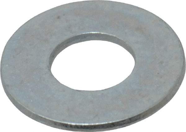 Value Collection - #3 Screw, Steel SAE Flat Washer - 7/64" ID x 1/4" OD, 1/64" Thick, Zinc-Plated Finish - All Tool & Supply