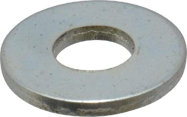 Value Collection - #4 Screw, Steel SAE Flat Washer - 1/8" ID x 5/16" OD, 1/32" Thick, Zinc-Plated Finish - All Tool & Supply