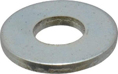 Value Collection - #4 Screw, Steel SAE Flat Washer - 1/8" ID x 5/16" OD, 1/32" Thick, Zinc-Plated Finish - All Tool & Supply