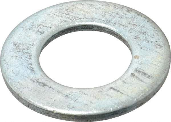 Value Collection - 1" Screw, Steel SAE Flat Washer - 1-1/16" ID x 2" OD, 9/64" Thick, Zinc-Plated Finish - All Tool & Supply