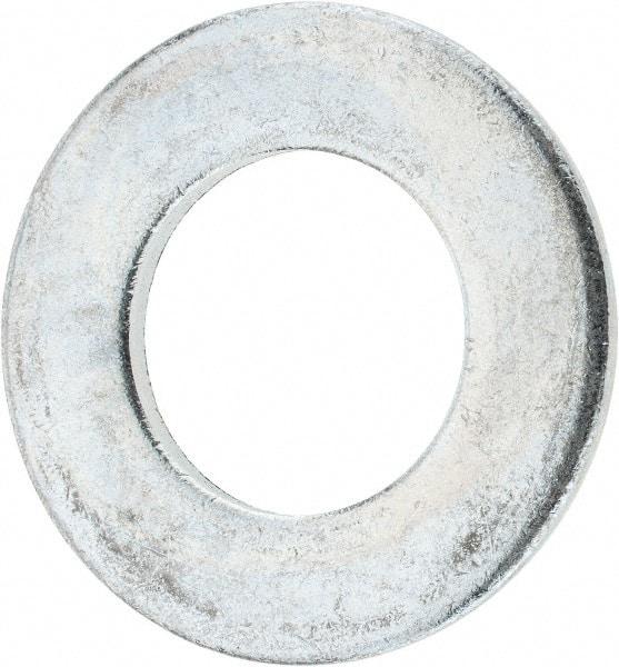 Value Collection - 1-1/4" Screw, Steel SAE Flat Washer - 1-3/8" ID x 2-1/2" OD, 5/32" Thick, Zinc-Plated Finish - All Tool & Supply