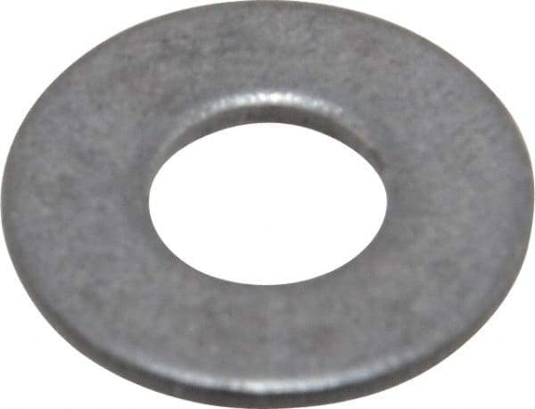 Value Collection - #10 Screw, Steel SAE Flat Washer - 7/32" ID x 1/2" OD, 3/64" Thick, Plain Finish - All Tool & Supply