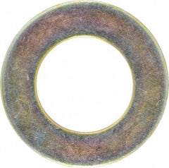 Value Collection - 2" Screw, Grade 8 Steel SAE Flat Washer - 2-1/8" ID x 3-3/4" OD, 1/64" Thick, Zinc Yellow Dichromate Finish - All Tool & Supply