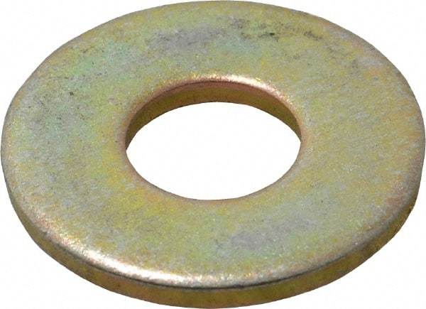 Value Collection - 1/2" Screw, Grade 8 Steel Extra Thick Flat Washer - Zinc Yellow Dichromate Finish - All Tool & Supply