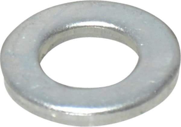 Value Collection - M7 Screw, Steel Standard Flat Washer - 7.4mm ID x 14mm OD, 1.6mm Thick, Zinc-Plated Finish - All Tool & Supply