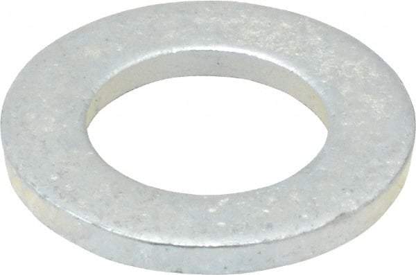 Value Collection - M16 Screw, Steel Standard Flat Washer - 17mm ID x 30mm OD, 3mm Thick, Zinc-Plated Finish - All Tool & Supply