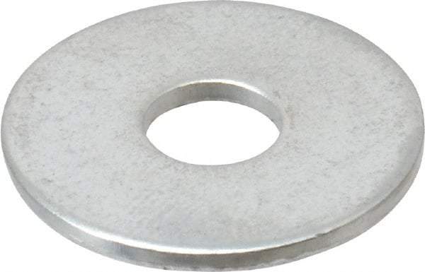 Value Collection - 1/4" Screw, Steel Fender Flat Washer - 1/4" ID x 7/8" OD, 0.08" Thick, Zinc-Plated Finish - All Tool & Supply