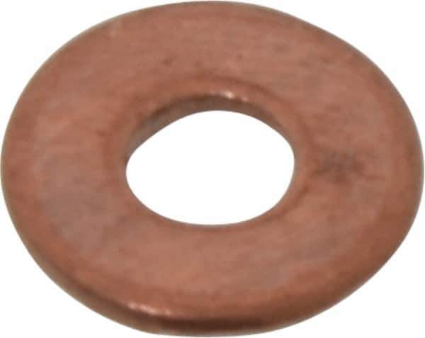 Value Collection - #6 Screw, Silicon Bronze Standard Flat Washer - 0.156" ID x 3/8" OD, 0.049" Thick, Plain Finish - All Tool & Supply