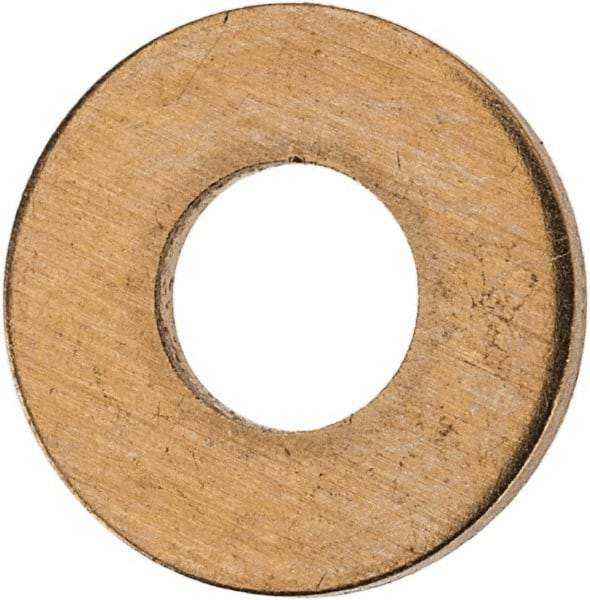 Value Collection - #8 Screw, Silicon Bronze Standard Flat Washer - 0.188" ID x 3/8" OD, 0.049" Thick, Plain Finish - All Tool & Supply