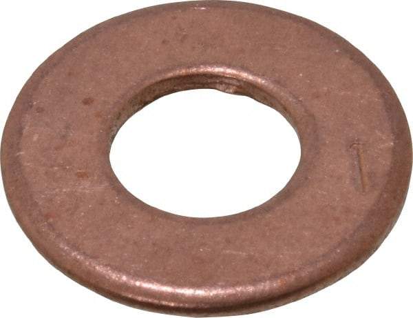 Value Collection - #24 Screw, Silicon Bronze Standard Flat Washer - 0.395" ID x 7/8" OD, 0.064" Thick, Plain Finish - All Tool & Supply