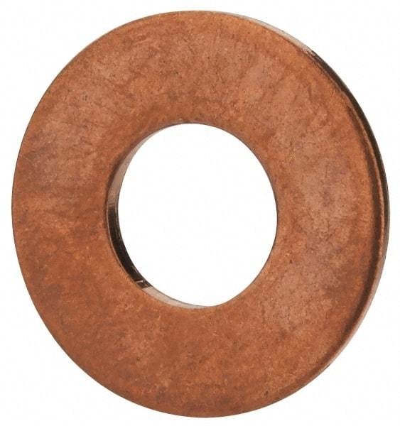 Value Collection - 5/16" Screw, Copper Standard Flat Washer - 0.336" ID x 3/4" OD, 0.064" Thick, Plain Finish - All Tool & Supply