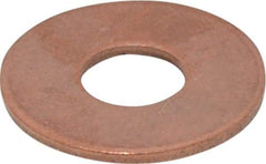 Value Collection - 3/8" Screw, Copper Standard Flat Washer - 0.395" ID x 1" OD, 0.064" Thick, Plain Finish - All Tool & Supply