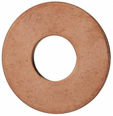 Value Collection - 1/2" Screw, Copper Standard Flat Washer - 0.563" ID x 1-3/8" OD, 0.081" Thick, Plain Finish - All Tool & Supply