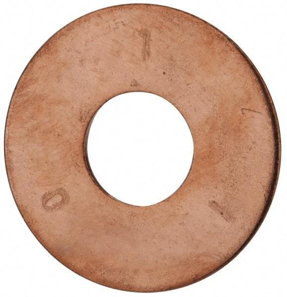 Value Collection - 5/8" Screw, Copper Standard Flat Washer - 0.688" ID x 1-3/4" OD, 0.102" Thick, Plain Finish - All Tool & Supply