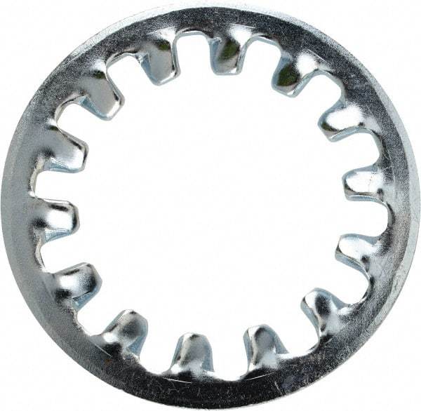 Value Collection - 1 Screw, 1.06" ID, Steel Internal Tooth Lock Washer - 1.637" OD, Zinc-Plated, Grade 2 - All Tool & Supply