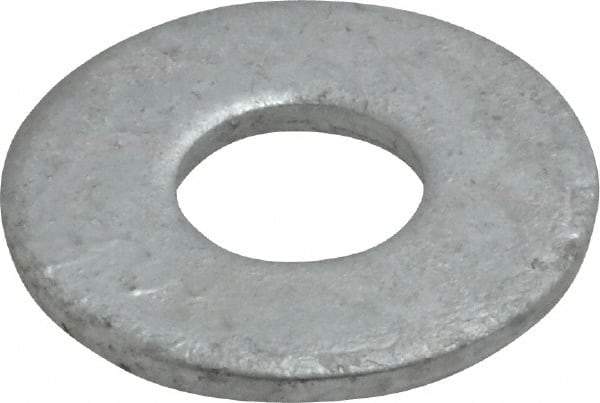 Value Collection - 1/2" Screw, Steel USS Flat Washer - 9/16" ID x 1-3/8" OD, 7/64" Thick, Galvanized Finish - All Tool & Supply