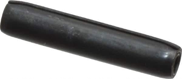 Made in USA - 1/8" Diam x 5/8" Long Coiled Spring Pin - Grade 1070-1090 Alloy Steel, Black Oxide Finish - All Tool & Supply