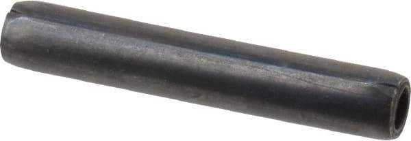 Made in USA - 3/16" Diam x 1-1/8" Long Coiled Spring Pin - Grade 1070-1090 Alloy Steel, Black Oxide Finish - All Tool & Supply