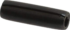 Made in USA - 7/32" Diam x 3/4" Long Coiled Spring Pin - Grade 1070-1090 Alloy Steel, Black Oxide Finish - All Tool & Supply