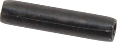 Made in USA - 7/32" Diam x 1" Long Coiled Spring Pin - Grade 1070-1090 Alloy Steel, Black Oxide Finish - All Tool & Supply