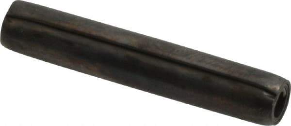 Made in USA - 7/32" Diam x 1-1/4" Long Coiled Spring Pin - Grade 1070-1090 Alloy Steel, Black Oxide Finish - All Tool & Supply