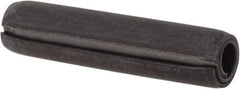 Made in USA - 1/4" Diam x 1-1/8" Long Coiled Spring Pin - Grade 1070-1090 Alloy Steel, Black Oxide Finish - All Tool & Supply