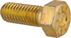 Hex Head Cap Screw: 3/8-16 x 1″, Grade L9 Steel, Zinc Yellow Dichromate Finish Fully Threaded