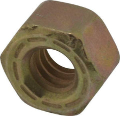 Made in USA - 1/4-20 UNC Steel Right Hand Hex Nut - 7/16" Across Flats, 7/32" High, Zinc Yellow Dichromate Cad & Waxed Finish - All Tool & Supply