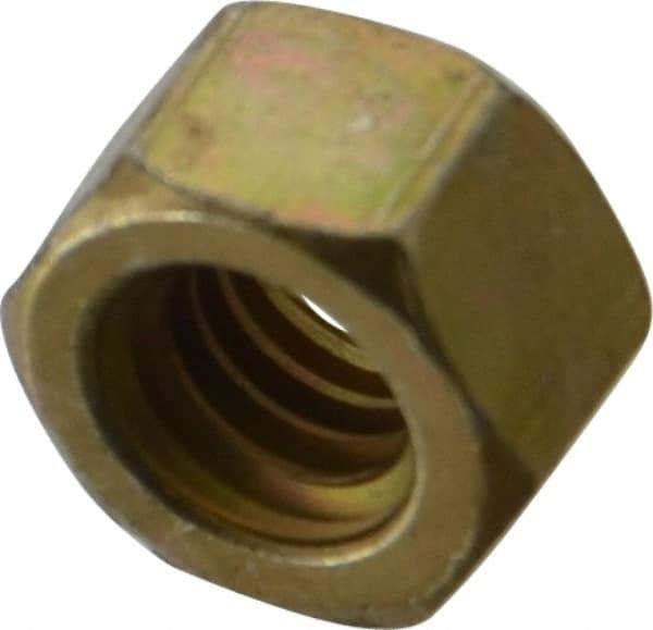 Value Collection - 5/16-18 UNC Steel Right Hand Hex Nut - 1/2" Across Flats, 17/64" High, Zinc Yellow Dichromate Cad & Waxed Finish - All Tool & Supply