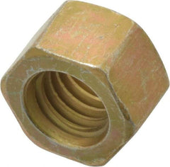 Value Collection - 3/8-16 UNC Steel Right Hand Hex Nut - 9/16" Across Flats, 21/64" High, Zinc Yellow Dichromate Cad & Waxed Finish - All Tool & Supply