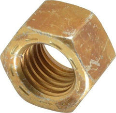 Value Collection - 3/4-10 UNC Steel Right Hand Hex Nut - 1-1/8" Across Flats, 41/64" High, Zinc Yellow Dichromate Cad & Waxed Finish - All Tool & Supply